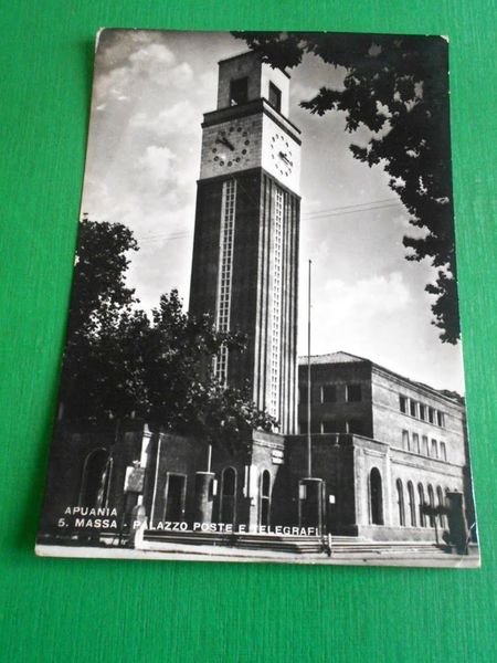 Cartolina Massa - Palazzo Poste e Telegrafi 1950