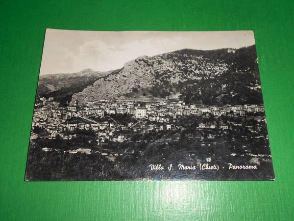 Cartolina Villa S. Maria ( Chieti ) - Panorama 1952
