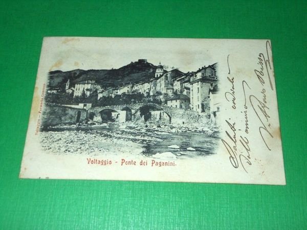 Cartolina Voltaggio ( Alessandria ) - Ponte dei Paganini 1902