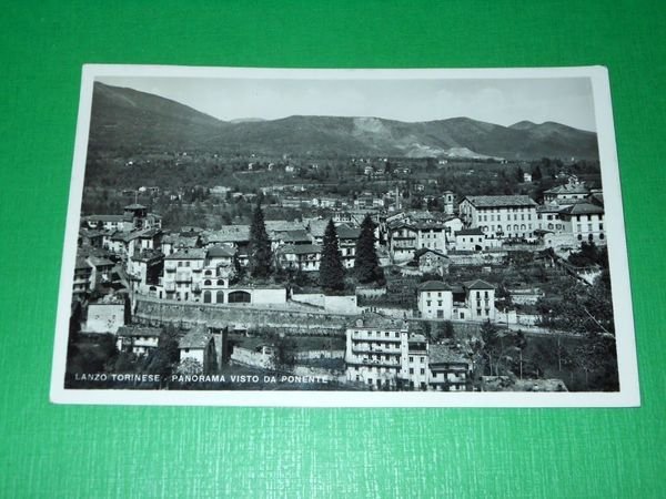 Cartolina Lanzo Torinese - Panorama visto da ponente 1941