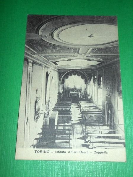 Cartolina Torino - Istituto Alfieri Carrù - Cappella 1951