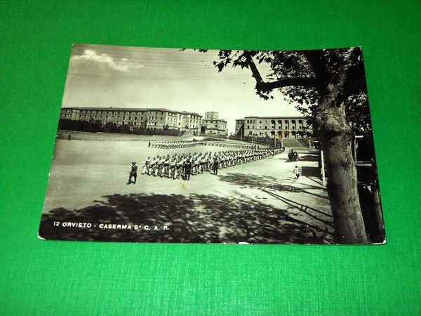Cartolina Orvieto - Caserma 8° C.A.R. 1950