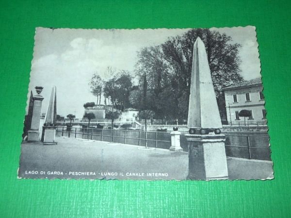 Cartolina Lago di Garda - Peschiera - Lungo il Canale …