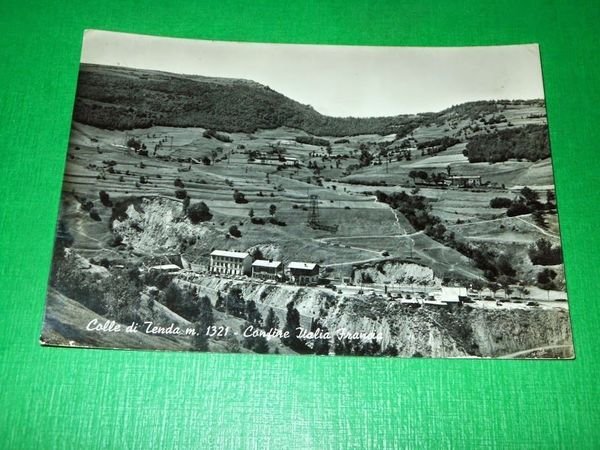 Cartolina Colle di Tenda - Confine Italia Francia 1963