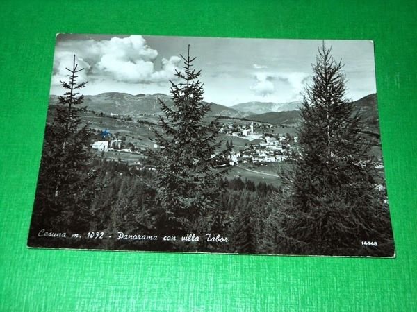 Cartolina Cesuna - Panorama con villa Tabor 1968 | Immagine principale