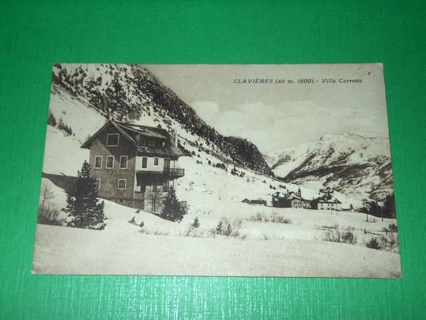 Cartolina Clavières - Villa Carretta 1927