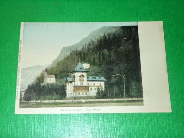 Cartolina Gressoney S. Jean - Villa Peccoz 1910 ca
