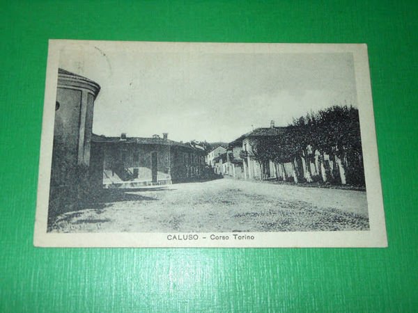 Cartolina Caluso - Corso Torino 1934