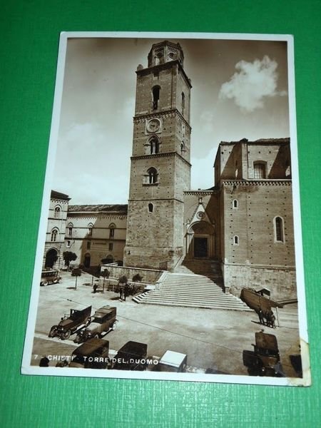 Cartolina Chieti - Torre del Duomo 1936