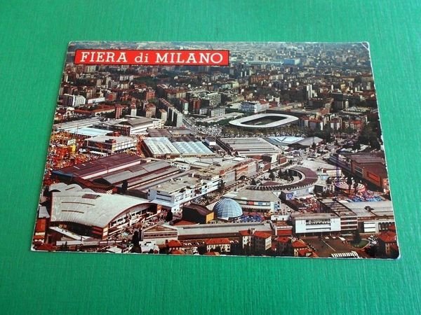 Cartolina Fiera di Milano - Veduta aerea 1970 ca