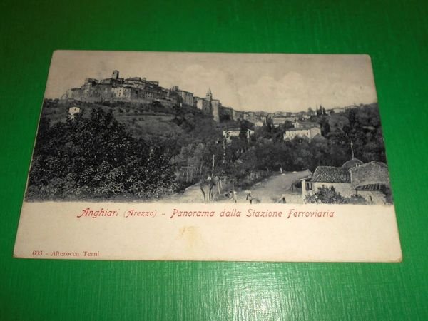 Cartolina Anghiari ( Arezzo ) - Panorama dalla Stazione Ferroviaria …