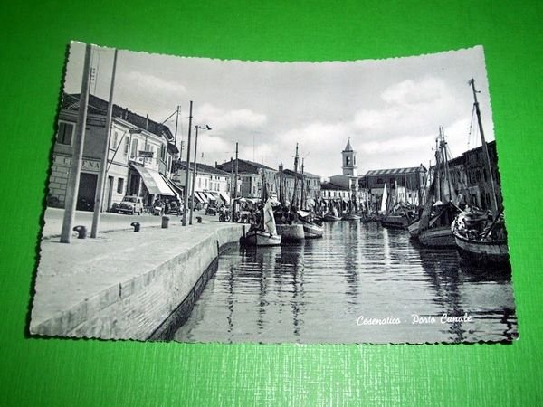 Cartolina Cesenatico - Porto Canale 1955 ca #1