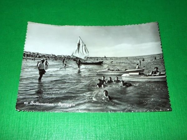 Cartolina Sottomarina ( Chioggia ) - Spiaggia 1953