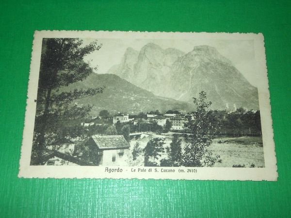 Cartolina Agordo - Le Pale di S. Lucano 1920 ca