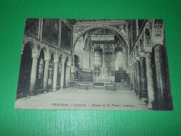 Cartolina Perugia - Contorni - Chiesa di S. Pietro ( …