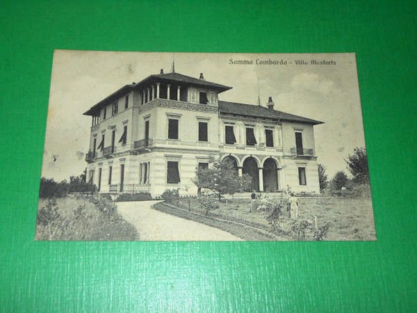 Cartolina Somma Lombardo - Villa Mosterts 1915
