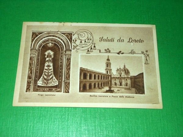 Cartolina Saluti da Loreto - Basilica Lauretana e Piazza - …