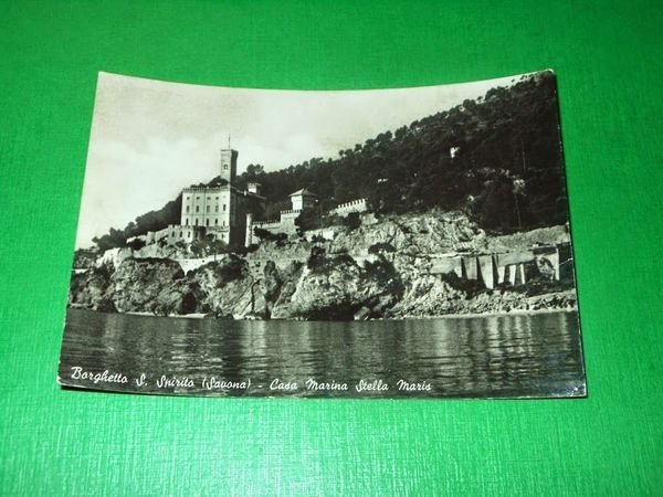 Cartolina Borghetto S. Spirito ( Savona ) - Casa Marina …