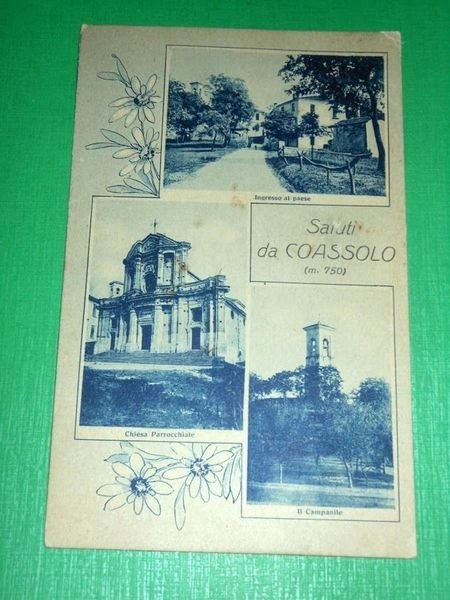 Cartolina Saluti da Coassolo - Vedute diverse 1933