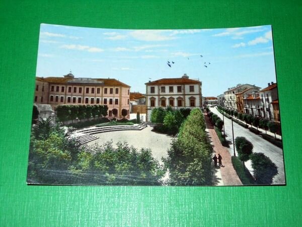 Cartolina Savigliano - Ara della Vittoria e Corso Roma 1964.