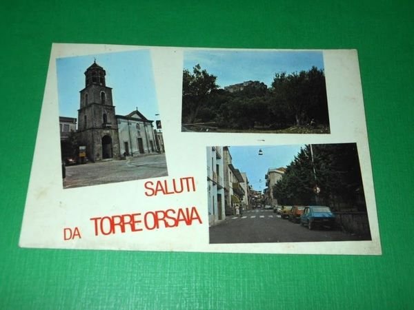 Cartolina Torre Orsaia ( Salerno ) - Vedute diverse 1981