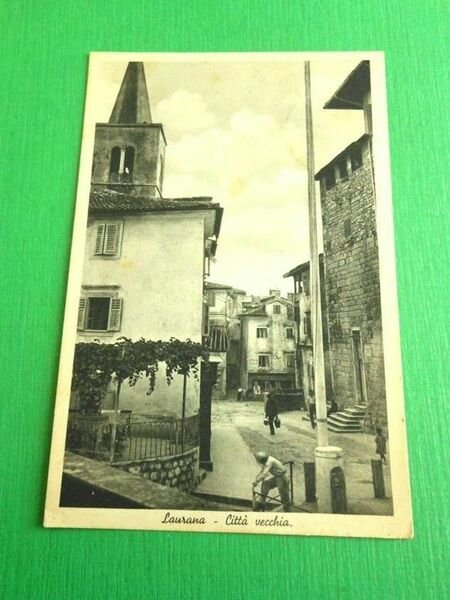 Cartolina Laurana - Città vecchia 1941.