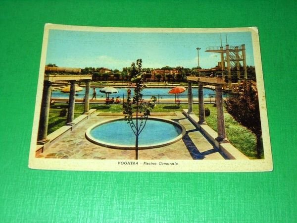 Cartolina Voghera - Piscina Comunale 1955 ca
