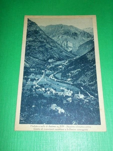 Cartolina Issime ( Aosta ) - Panorama a valle 1947 …