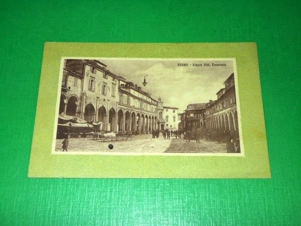 Cartolina Fermo - Piazza Vittorio Emanuele 1912