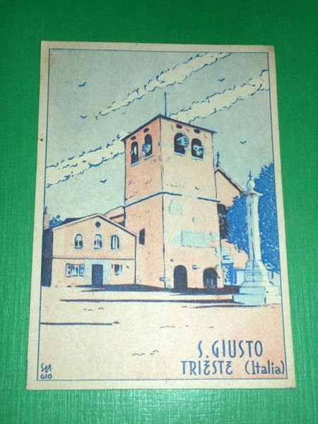 Cartolina Trieste - S. Giusto - illustratore Sergio 1940 ca.