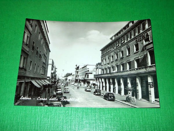 Cartolina Latina - Corso della Repubblica 1955 ca