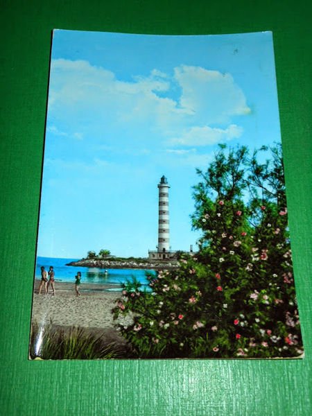 Cartolina Lido di Jesolo - Faro Piave 1962