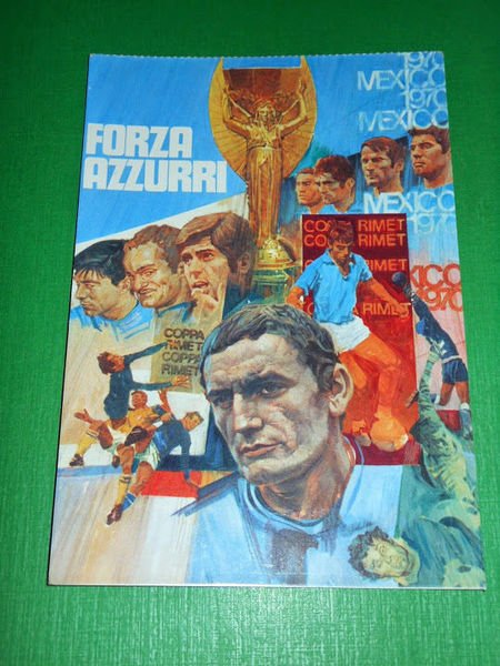 Cartolina Sport Calcio - Operazione Forza Azzurri - Mexico 1970.