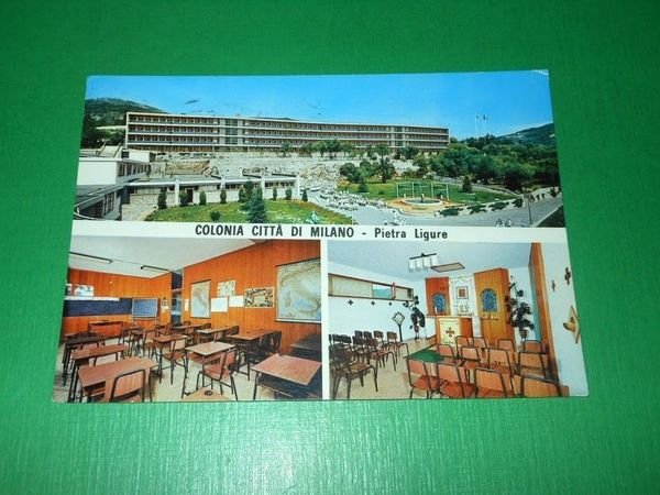 Cartolina Pietra Ligure - Colonia Città di Milano 1969