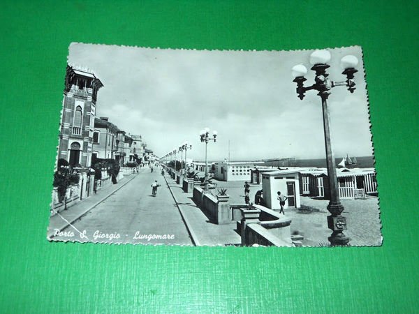 Cartolina Porto S. Giorgio - Lungomare 1954