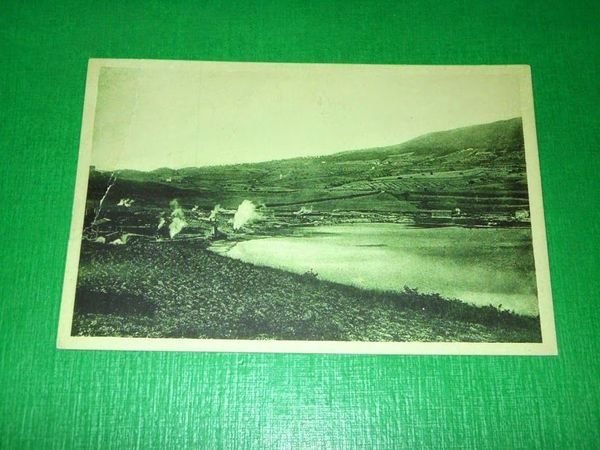 Cartolina Società Boracifera di Larderello - Panorama Lago 1925 ca