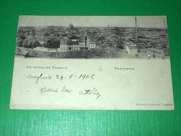 Cartolina Voghera - Panorama 1902
