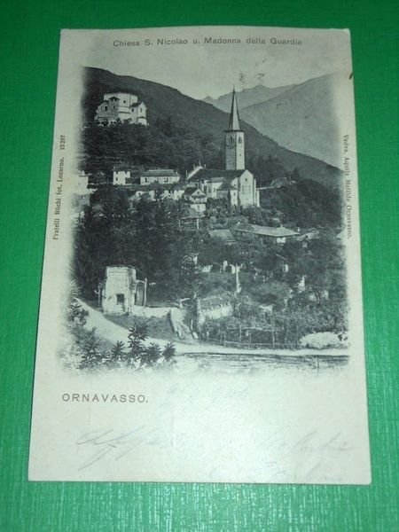 Cartolina Ornavasso - Chiesa S. Nicolao u. Madonna della Guardia …