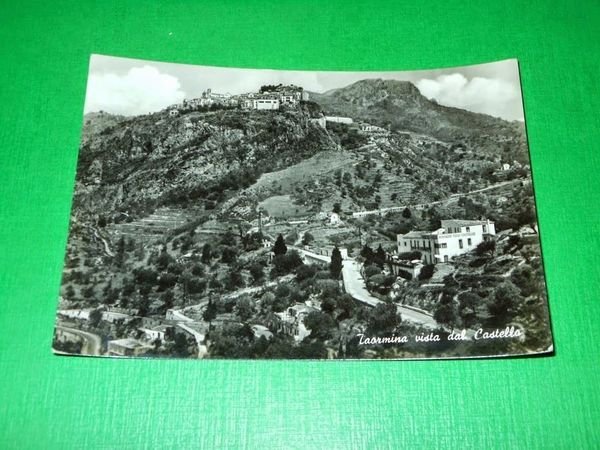 Cartolina Taormina - Panorama dal Castello 1967