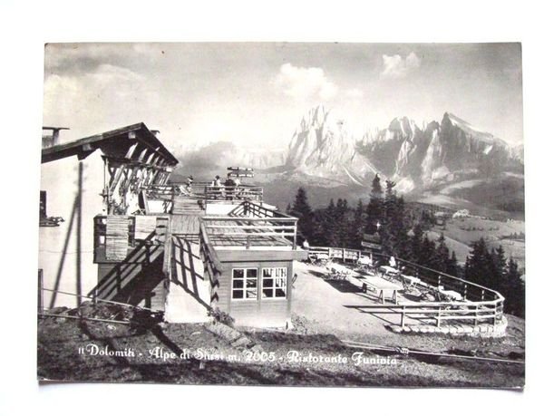 Cartolina Alpe di Siusi - Ristorante Funivia 1960