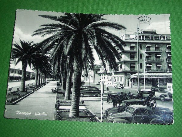 Cartolina Viareggio - Giardini 1950 ca