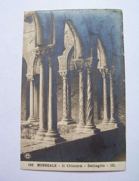 Cartolina Palermo - Monreale - Il Chiostro 1940 ca