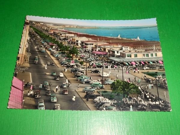 Cartolina Viareggio - Viali Lungomare - 1957