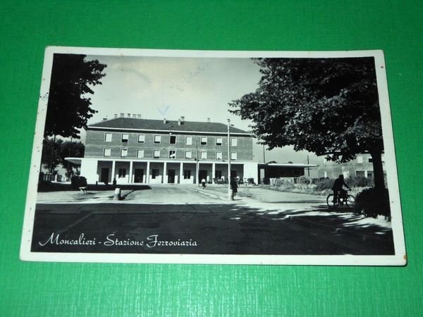 Cartolina Moncalieri - Stazione Ferroviaria 1940 ca