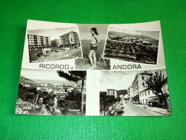 Cartolina Ricordo di Andora - Vedute diverse 1964