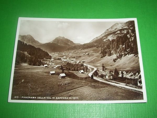 Cartolina Panorama della Val di Sappada 1930 ca