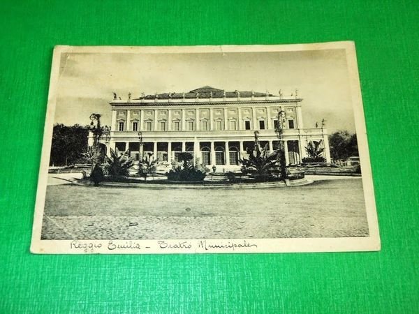 Cartolina Reggio Emilia - Teatro Municipale 1940 ca