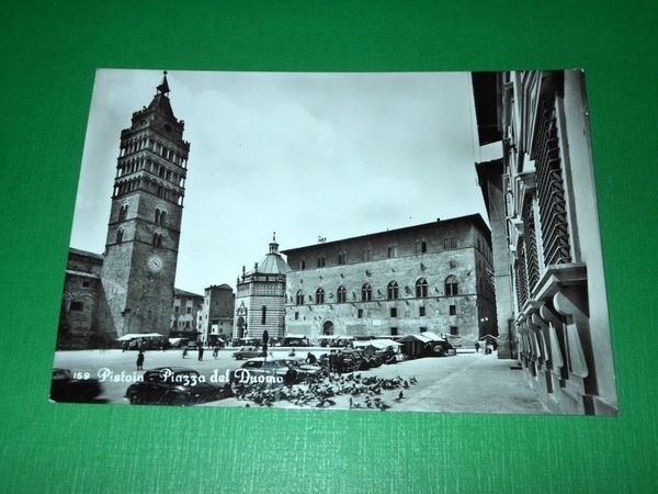 Cartolina Pistoia - Piazza del Duomo 1955 ca