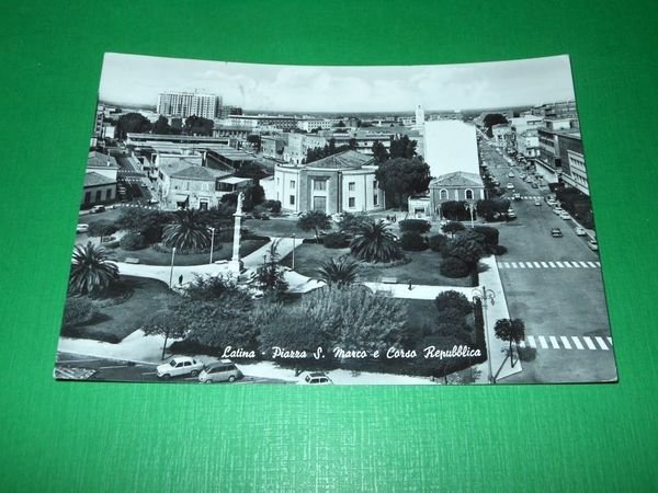 Cartolina Latina - Piazza S. Marco e Corso Repubblica 1965 | Immagine Gallery 1