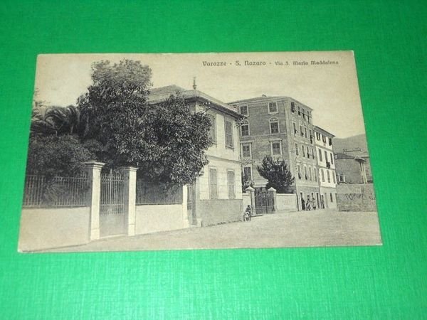Cartolina Varazze - S. Nazzaro - Via S. Maria Maddalena …